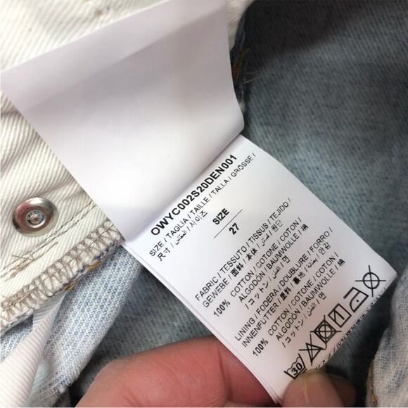 Off-White Frayed Hem Bleach shorts blue no color - 27 - Picture 12 of 15